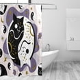 thumbnail image 2 of Cats Ying Yang Shower Curtain for Bathroom Modern Bathroom Decor Waterproof Washable Fabric Shower Curtains with 12 Hooks for Hotel Bathroom Bathtubs 60x72 Inch, 2 of 6