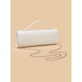 thumbnail image 6 of REMANLAND Women's PVC Snake Print Tote Clutch with Detachable Chain Strap, White, 6 of 7