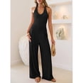 thumbnail image 4 of Women's Halter Neck Wide Leg Jumpsuit Sleeveless Backless Casual Elegant Long Romper, 4 of 8