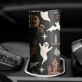 thumbnail image 3 of 20oz Halloween Ghosts Bats and Castles Skinny Tumblers Stainless Steel Tumbler with Lid and Straw,Vacuum Insulated Double Wall Travel Tumbler Cups with Cleaning Brush for Coffee,Tea, 3 of 6