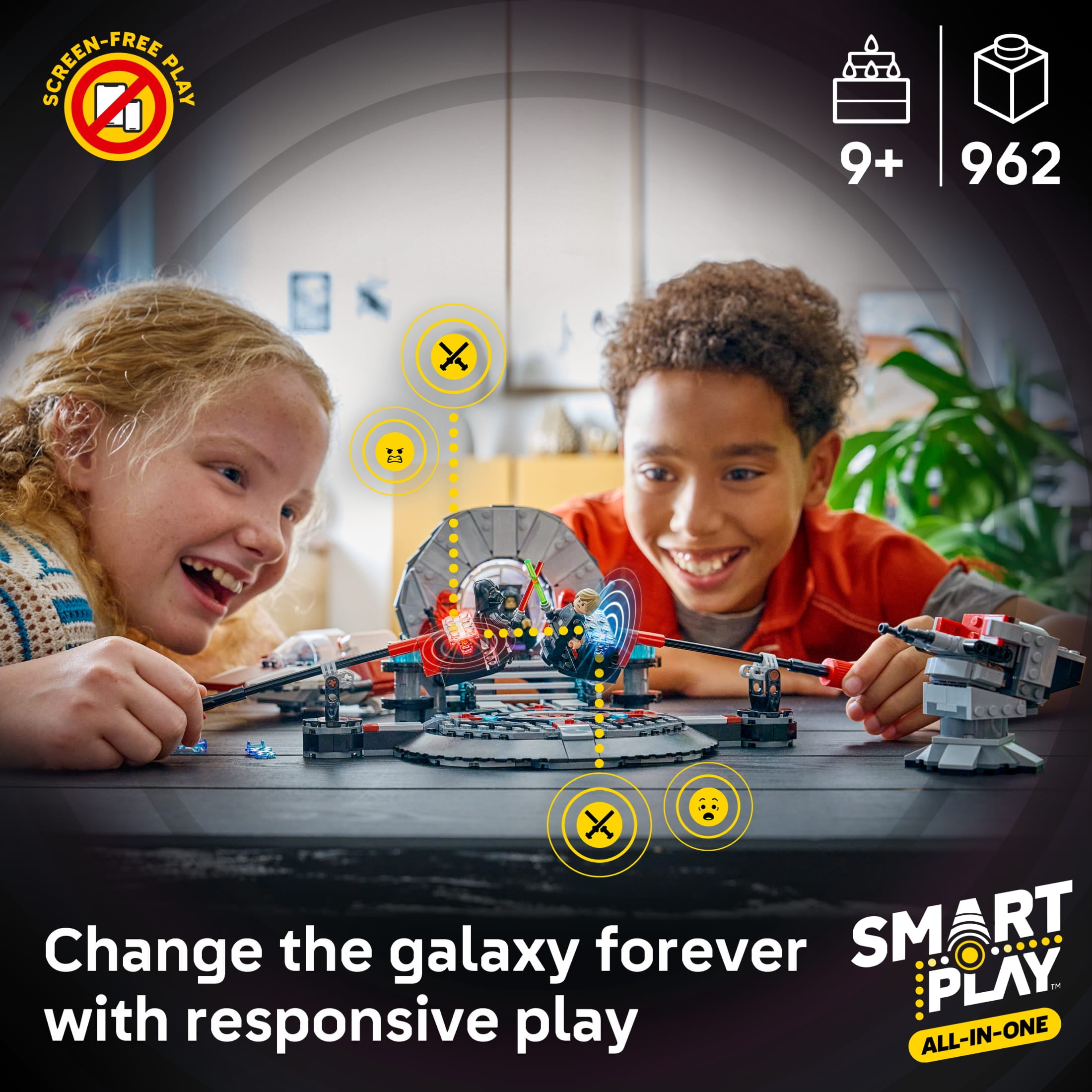 LEGO Star Wars SMART Play: Throne Room Duel & A-Wing Interactive Building Toy - All-In-One Set - Reacts to How You Move and Play with a SMART Brick - Gift for Boys, Girls and Kids Ages 9+ - 75427