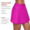 thumbnail image 4 of Soidarity de natación Transpirable Buena elasticidad Forro incorporado Cordón Causal Traje de baño de secado rápido Cinturón ancho Deportes acuáticos Rosa roja L, 4 of 6