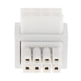 thumbnail image 2 of Adaptador de corriente Conector de dirección compacto Ángulo de rotación 8 pines hembra a 8 pines macho 1 unidad para dispositivos portátiles Blanco, 2 of 8