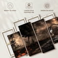 thumbnail image 6 of Elephant Stock Halloween Cemetery Gate Wall Art - Horizontal Multi Panel Canvas - Living Room Wall Decor - Holiday Multi Panel - Gray And Beige Decor - 84" x 54", 6 of 8