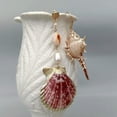 thumbnail image 3 of K-KED Natural Sea Shell White Rice Pearl Asymmetric Dangle Stud Earrings, 3 of 8