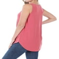 thumbnail image 4 of CHOK Blouse Sans Manches à Encolure Décontractée pour Femmes et Plus, Ourlet Rond, 4 of 4