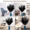 thumbnail image 4 of Acfruits 3.7 FT Black Faux Pampas Grass Large Tall Fluffy, 4Pcs Artificial Fake Flower, 4 of 7