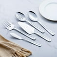 thumbnail image 2 of Hostess Serving Utensil Set, 5-Piece Stainless Steel Flatware Silverware Serving Set, Include Pie Server, Serving Spoon, Slotted Serving Spoon, Serving Fork and Spreader Knife, 2 of 8