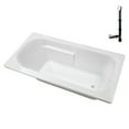 thumbnail image 5 of Streamline N-4300-742-WH 66 in. x 34 in. Acrylic Soaking Drop-In Bathtub in Glossy White, With External Drain in Glossy White, 5 of 12