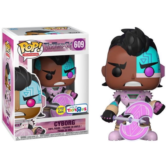 Funko Pop Teen Titans Go Cyborg 609 Glows Toysrus Funko Funko QZJH003354 Blanco Unitalla Funko Pop Teen Titans Go Cyborg 609 Glows Toysrus