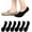 Color, variant on 6 Pack No Show Socks Mens Casual Low Cut Thin Loafers Non Slip Boat Liners (9-13, Black)