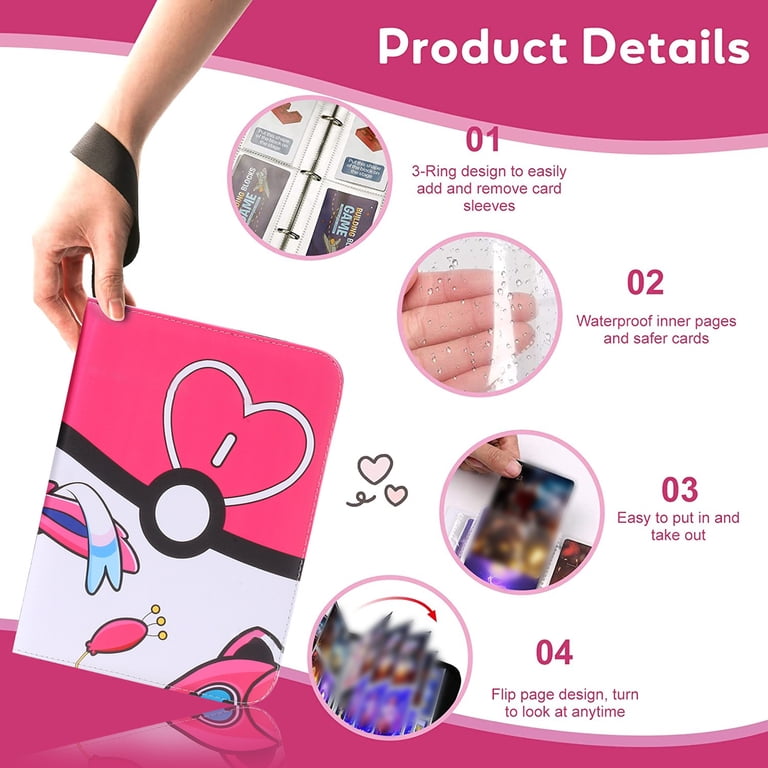INvench 400 Pockets Card Holder Binder, Pink Trading Card Album, Gifts for Girls, 3-Ring Design - Walmart.com INvench 400 Pockets Card Holder Binder, Pink Trading Card Album, Gifts for Girls, 3-Ring Design - Walmart.com