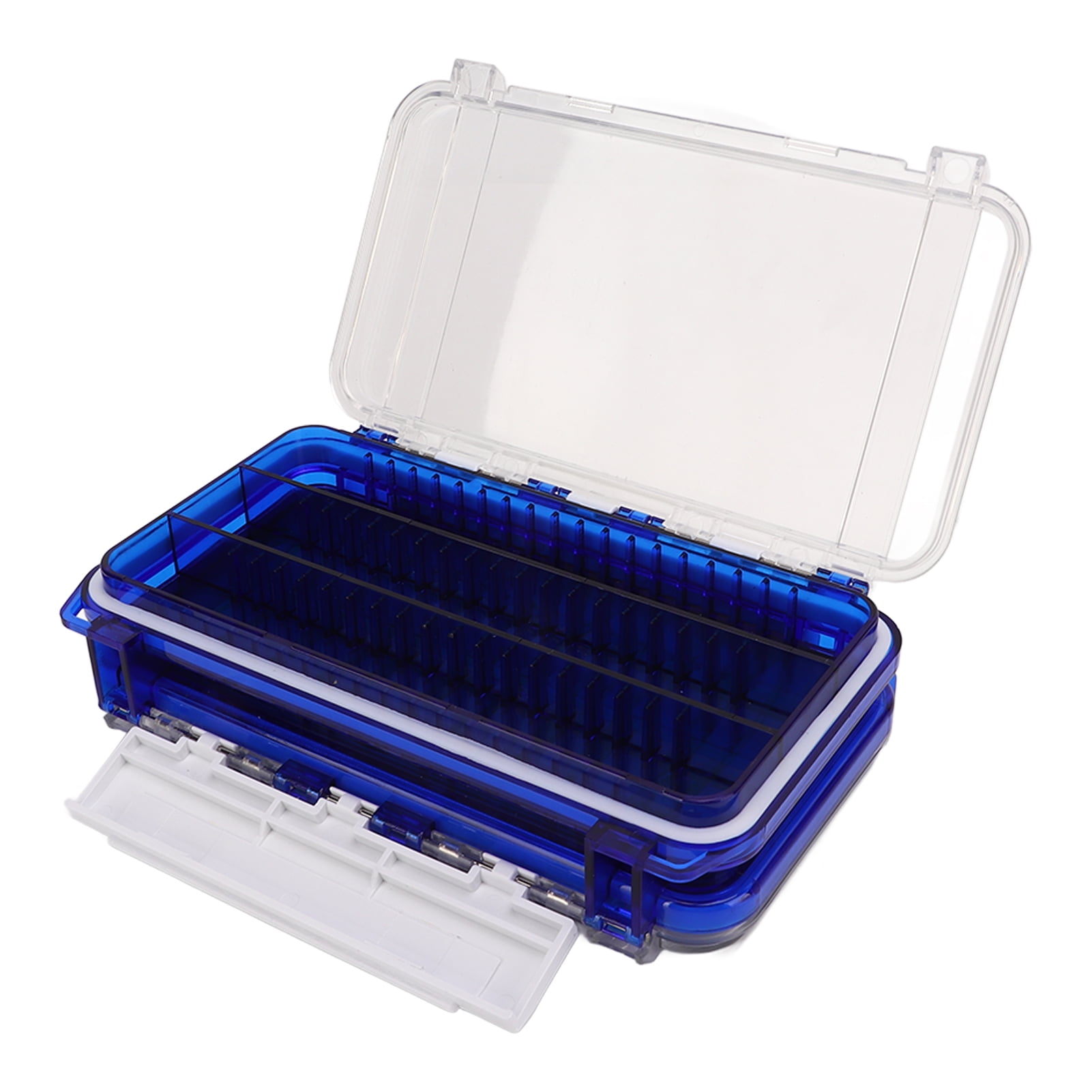 Fishing Tackle Storage Trays, Double Layer Detachable Baffles Fishing Lure Box Plastic For