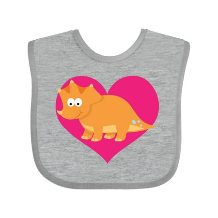 

Inktastic Dinosaur Triceratops Girls Gift Baby Girl Bib