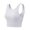 White, variant on Women's High Neck Longline Sports Bra Racerback Crop Top Yoga Tank Top with Built in Bra