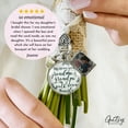 thumbnail image 4 of Bouquet Charm Bridal Memorial Missing Grandma Grandpa Wedding Day White Silver Frame, 4 of 10