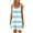Light Blue, variant on ZVNAΖH Women's Sleeveless Summer Dresses Casual Striped Print T Shirt Dress Pleated Crew Neck Beach Dress