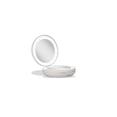 thumbnail image 4 of Zadro 45 Round LED compact Mirror 10X1X Travel Mirror with Lights and Magnification 3 AAA batteries LED Makeup Mirror, 4 of 8