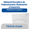 thumbnail image 3 of Recipiente de Policarbonato Graduado Caledonia Cuadrado Capacidad 12 qt, 3 of 4
