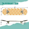 thumbnail image 2 of 31'' Complete Skateboard 7 Layer Canadian Maple Double Kick Deck Skateboards Orange White Checkerboard Skate Board for Beginner Adult Gifts, 2 of 5