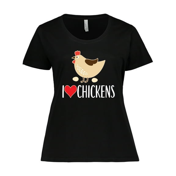 Inktastic Chickens Cute Farm Animal Women's Plus Size T-Shirt