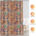 thumbnail image 2 of Shower Curtain Colorful Mandala Irregular Pattern Modern Bohemian Chic Shower Curtain Set with 12 Hooks for Bathroom Decor Accessories Bathtub Curtain, 72"x72", 2 of 6