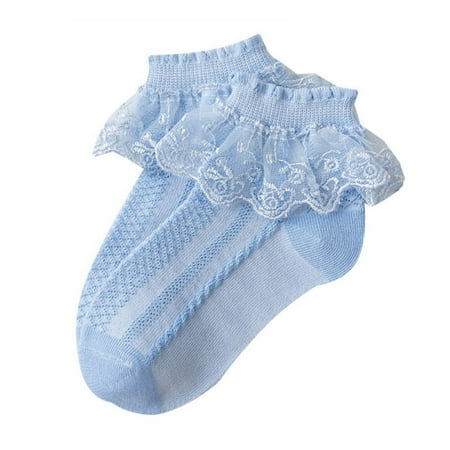 

Kids Girl s Socks With Lace Decor For Dance Performance Spring/autumn/summer Lovely Breathable Short Socks 1-12T