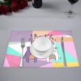 thumbnail image 3 of MKHERT Funny Bears with Best Friends Quotes Placemats Table Mats for Dining Room Kitchen Table Decoration 12x18 inch,Set of 4, 3 of 4