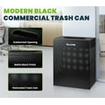 thumbnail image 5 of Alpine Black Commercial Trash Can - Large Perforated 23 Gallon Trash Can Open Top, Modern Metal Heavy Duty Garbage Can for Indoor & Outdoor in Office, 5 of 8