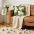 thumbnail image 2 of Pillows for Sofa Living Room Easter Rabbit Pillowcase 45x45cm, Short Lint Material for Bedroom Decor and Ambiance, 2 of 6