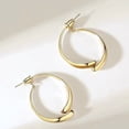 thumbnail image 3 of Gold Post Hoop Earrings for Women, 3 of 4