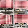 thumbnail image 6 of Peel and Stick Wallpaper Canvas tablecloth checked red white texture mediterranean Modern Art Wall Mural Decor Self Adhesive and Removable 69in x 98in, 6 of 6