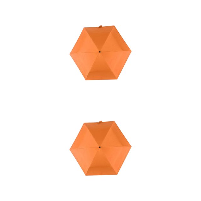 Inteprter Paraguas plegable a prueba de viento y lluvia para protección solar, sombrillas plegables de color naranja color naranja 2Conjunto