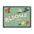 thumbnail image 2 of Stupell Industries French Bisous Text Floral Kisses Design Gray Framed by Mark Higden, 2 of 5