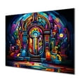 thumbnail image 2 of Designart "Psychedelic Sound at Multicolor Jukebox" Jukeboxes Metal Wall Art, Colorful Metal Wall Decor, Modern Metal Art Decor For Hallway - 32x24 Inch, 2 of 6