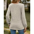 thumbnail image 3 of Womens Blouse Button Down Tops Puff Long Sleeve Shirts For Women Basic Solid Color Fall Ladies Tops Cogild, 3 of 6