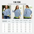 thumbnail image 4 of SHEWIN Plus Sweatshirts Stripe Pullover Crewneck Blouse Loose Fit Plus Size Sweatshirts for Women 3X, 4 of 8