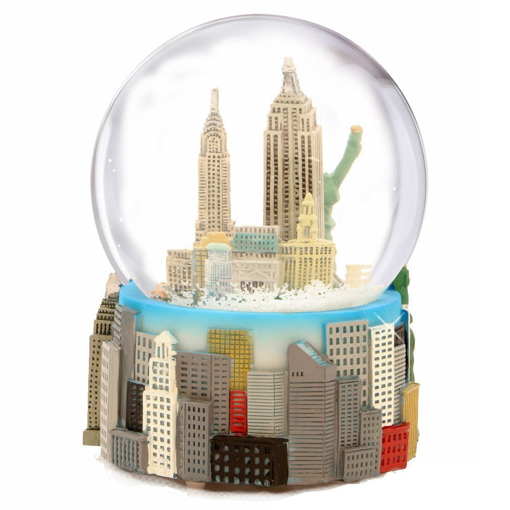 Musical New York City Snow Globe  100mm New York City Snow Globes  5.5 Inches Tall  PLAYS /"NEW YORK  NEW YORK/" City-Souvenirs WG037