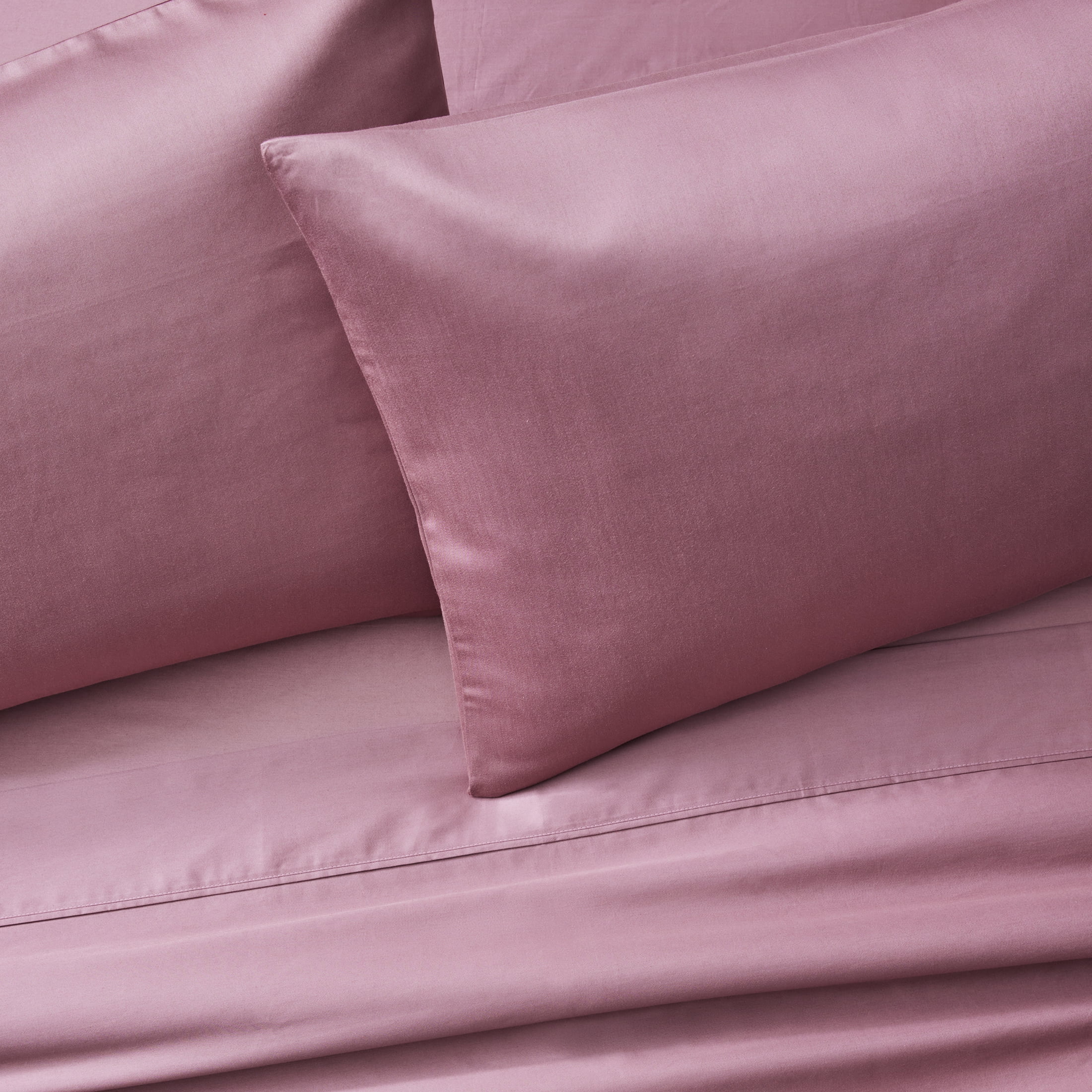 Better Homes & Gardens 2-Piece 300 Thread Count Cotton Sateen Pillowcase Set, Violet Gem, Standard/Queen