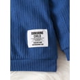 thumbnail image 6 of 4T Baby Boys Clothes 4T Boys 2PCS Fall WInter Outfits Set Solid Color Toddler Boys Long Sleeve Top Pants Set Blue, 6 of 7