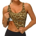 thumbnail image 3 of Daiia Snake Skin Printed Women's Sports Bra, Breathable Activewear Bra with U-Back Design and Removable Pads, Comfortable and Supportive for Yoga, Workout-Medium, 3 of 8