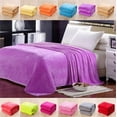 thumbnail image 3 of Dezsed Flannel Throw Blanket Super Soft Warm Solid Warm Micro Plush Fleece Blanket Throw Rug Sofa Bedding Red, 3 of 4