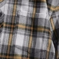 thumbnail image 6 of Xcmzpl Men's Fall Plaid Button Down Shirt Long Sleeve Casual Cowboy Work Shirts Big and Tall Lightweight Flannel Shirts Two Pocket, 6 of 7