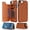 Brown, variant on Phone Case for iPhone 17 Air 16e 16 15 14 13 12 11 Pro Max XR XS Max SE 2022/Luxury Flip Folio Wallet Cover Card Slots and Kickstand for Girls Women/Protective Phone Case