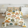 thumbnail image 2 of jejeloiu Cartoon Flowers Floral Bedding Comforter Set,Colorful 3D Mushroom Twin Comforter Sets,Fungus Botanical Bedding Set For Girls Teens,Ultra Soft Home Decor Reversible,2-Piece, 2 of 8