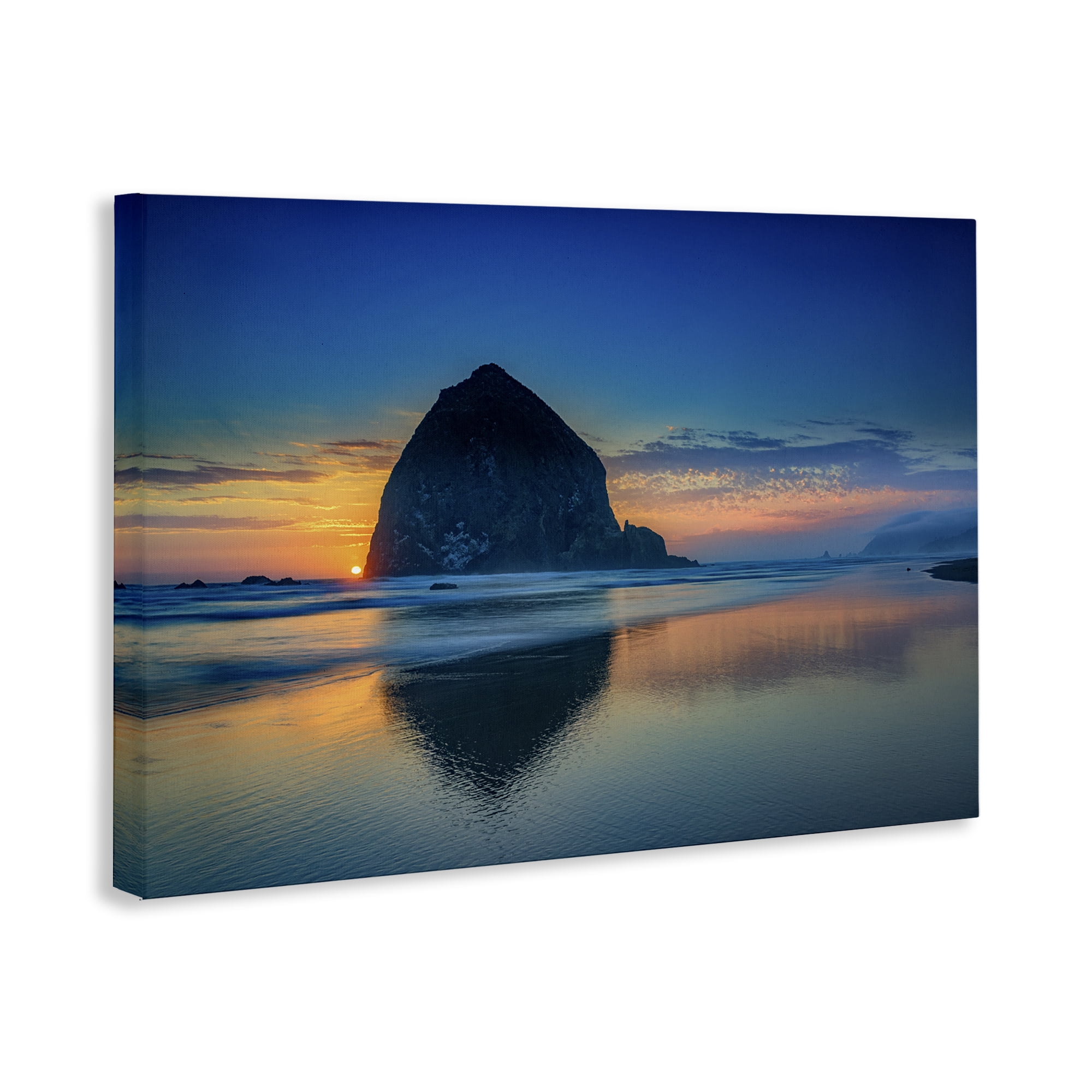 Stupell Industries Deep Sunset Island View Landscape & Nature Photography Wrapped Canvas Art Print Wall Art, 36 x 24