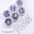 thumbnail image 1 of Fiudx Juego de Parches de Lentejuelas para Decoración de Uñas con Forma de Corazón, Dorados y Brillantes., 1 of 2