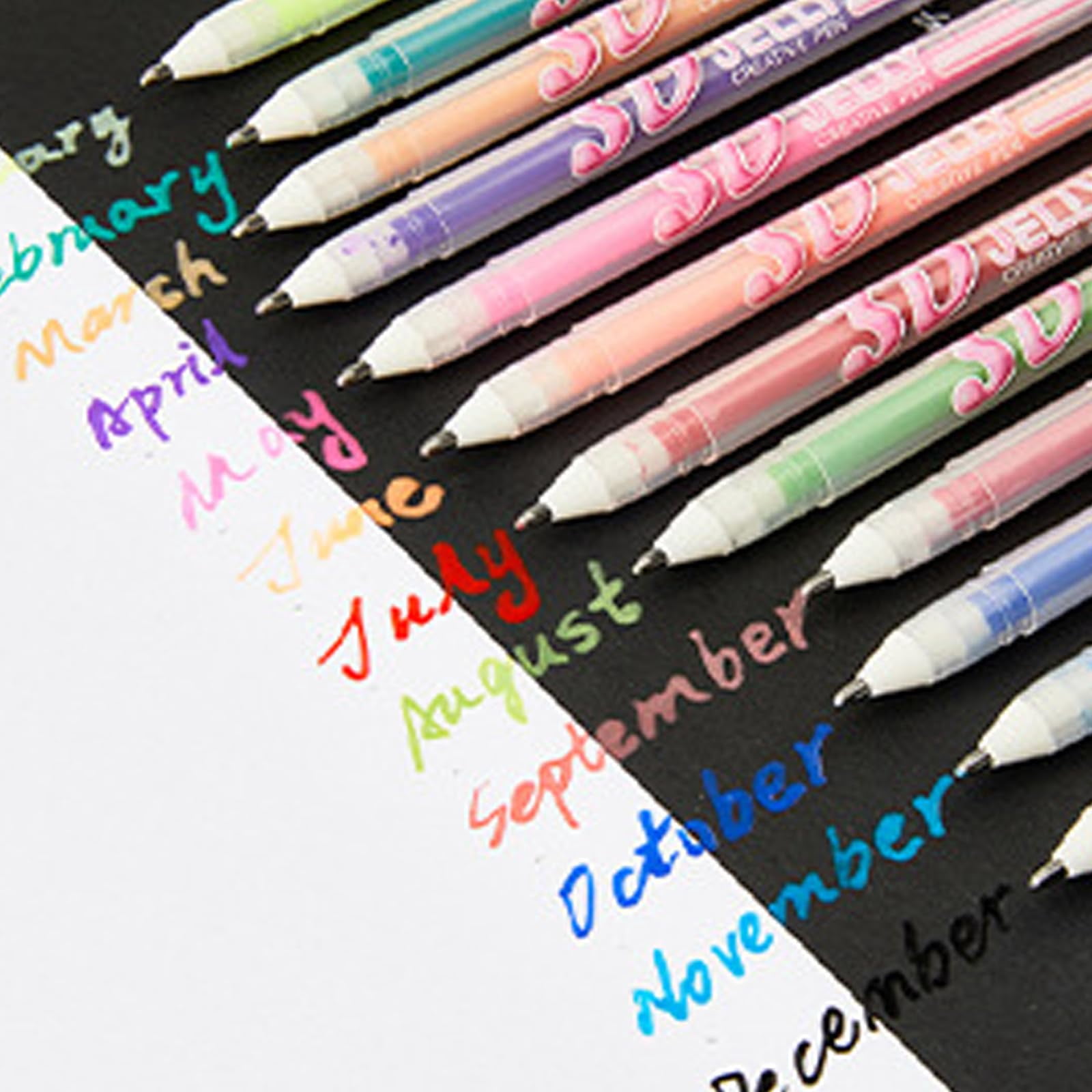 2026 New 3D Jelly Pens, Jelly Roll Glaze 3D Glossy Ink Pens, Colorful Pen Highlighters Markers for Adult Coloring, Nail DIY, Glossy Glaze Pen Smooth for Glass Plastic and More