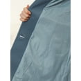 thumbnail image 5 of INSPIRE CHIC Women's Coat Single Breasted Long Sleeve Tunic-length Winter Outwear with Pockets L Grey Blue, 5 of 6