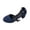 Blue, variant on Women Suede Ankle Strap Block Heel Pumps Comfortable Footwear For Office Party Casual Outdoor Daily Activities